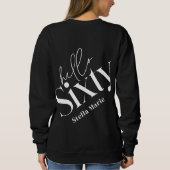 Hallo Xty moderne minimale elegante 60ste verjaard Trui (Achterkant)