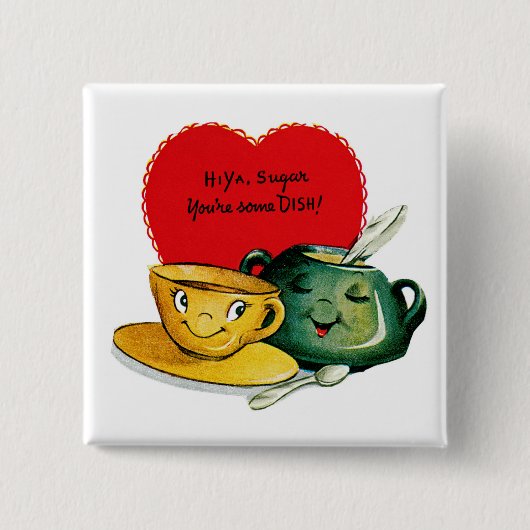 Hallo Ya Sugar, je bent een soort DISH. Vierkante Button 5,1 Cm (Voorkant)
