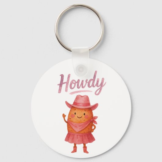 Hallo Yam Cowgirl Sleutelhanger (Voorkant)