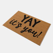 Hallo Yay het is jou deurmat, grappige deurmat, Deurmat (Schuin)