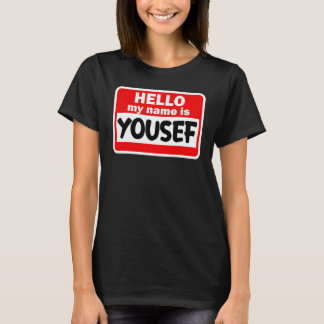 Hallo Yousef? Hallo Mijn naam is Tshirt Naam op Cu