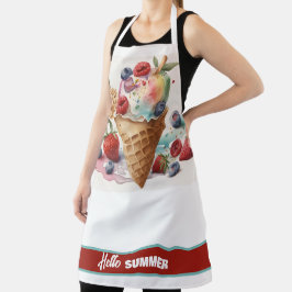 Hallo Yummy Ice Cream Cone met Fruit, Schort