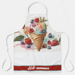 Hallo Yummy Ice Cream Cone met Fruit, Schort