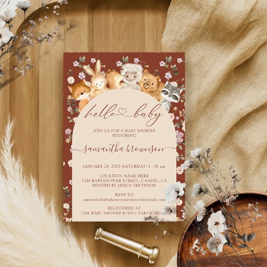 Hallo Zachte Baby showers Kaart