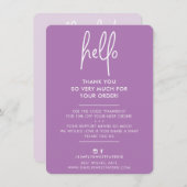 HALLO ZAKELIJK DANK U modern Bedankkaart (Voorkant / Achterkant)