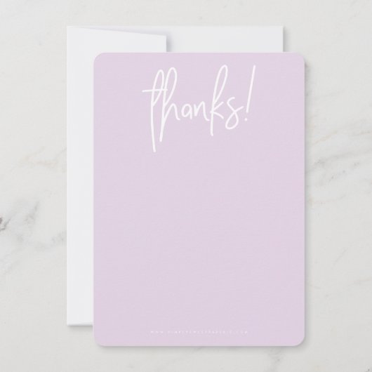 HALLO ZAKELIJK DANK U modern Bedankkaart (Achterkant)