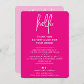 HALLO ZAKELIJK DANK U modern Bedankkaart (Voorkant / Achterkant)