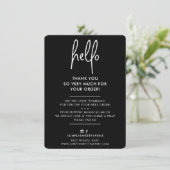 HALLO ZAKELIJK DANK U moderne Bedankkaart (Staand voorkant)