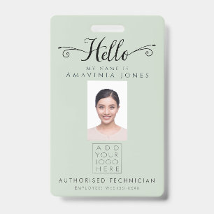 Hallo Zakelijke Foto ID Identificatie Plastic Badge