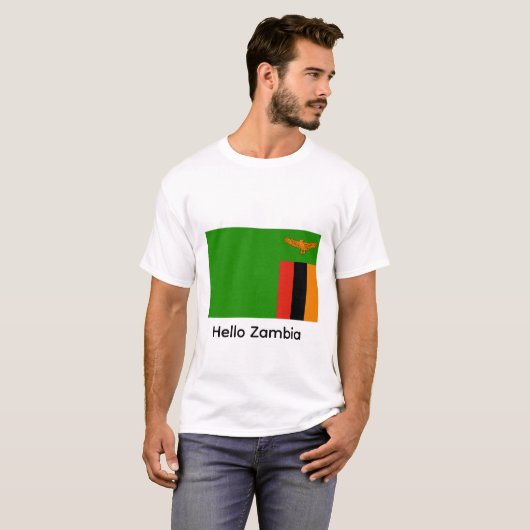 Hallo Zambia T-shirt (Voorkant volledig)