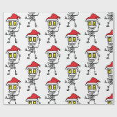 Hallo Zeg maar: Gekke Skully Holiday Cadeaupapier (Vlak)