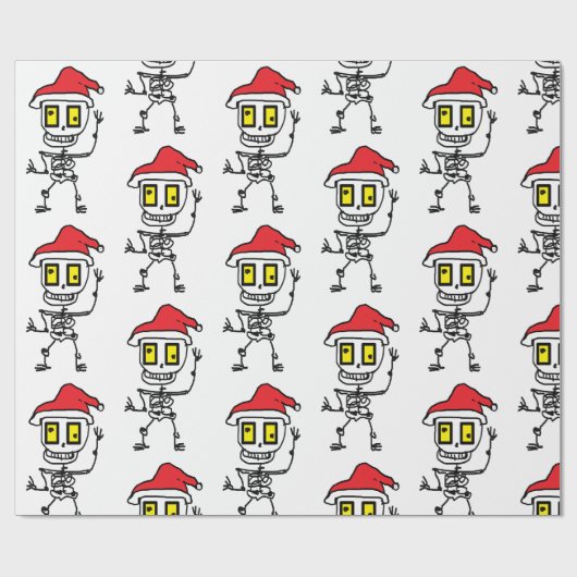 Hallo Zeg maar: Gekke Skully Holiday Cadeaupapier (Vlak)