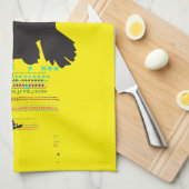 hallo zei dat de Grote Grijze Owl Theedoek (Quarter Fold)