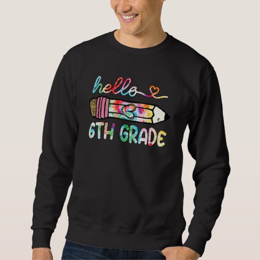 Hallo Zesde 6e Klas Potlood Leraar Student Stropda Trui (Voorkant)