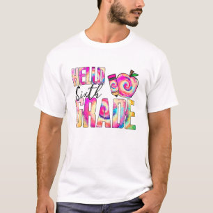 hallo Zesde graad leraar student eerste kleurstof T-shirt