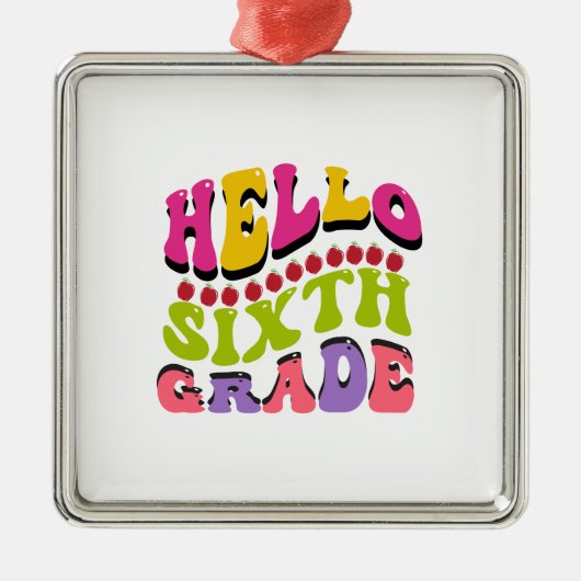 hallo zesde graad metalen ornament (Voorkant)