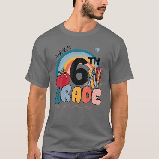 hallo Zesde graad Regenboog T-shirt (Voorkant)