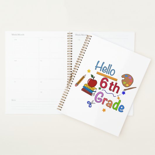 Hallo Zesde Graad - Schattige Terug naar School De Planner (Display)