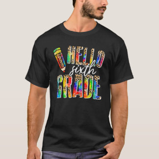 Hallo Zesde Grade 6e Die Kleurstof Luipaard Terug  T-shirt