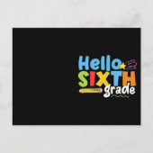 Hallo Zesde klas Team 6de klas Vibes Eerste Dag Briefkaart (Voorkant)