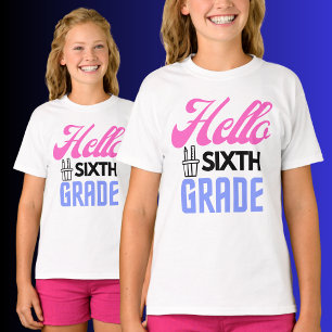 Hallo zesde klas, terug naar school t-shirt