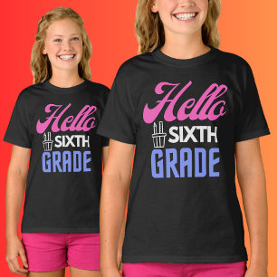 Hallo zesde klas, terug naar school t-shirt