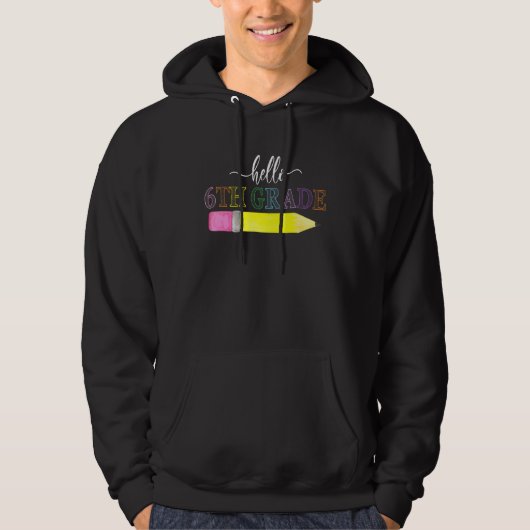 hallo zesde klas van het team hoodie (Voorkant)