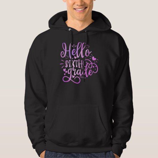 hallo zesde klas van het team hoodie (Voorkant)