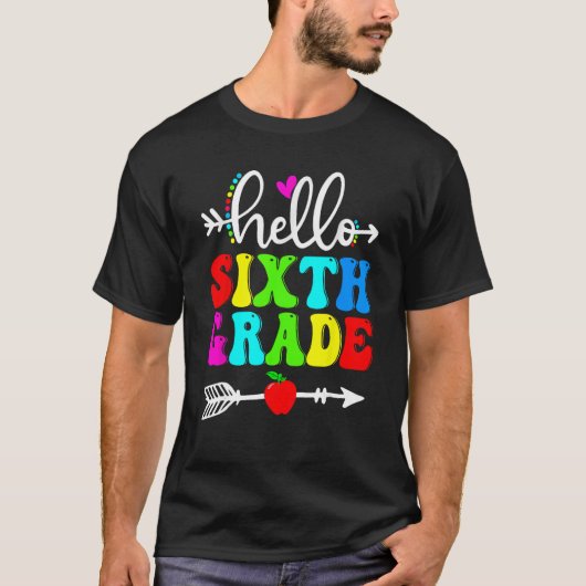 hallo zesde klas van het team t-shirt (Voorkant)