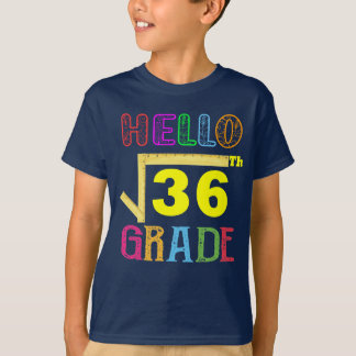 hallo zesde klas voet van 36 grappigheid t-shirt
