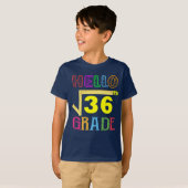 hallo zesde klas voet van 36 grappigheid t-shirt (Voorkant volledig)