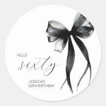 Hallo Zestig Elegante Script Strik 60ste Verjaarda