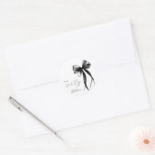 Hallo Zestig Elegante Script Strik 60ste Verjaarda Ronde Sticker (Envelop)
