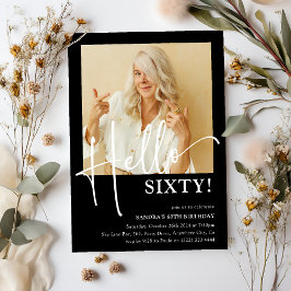 Hallo ZESTIG! Minimaal 60ste verjaardagsfeestje Kaart