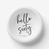 Hallo Zestig minimalistische 60ste verjaardagsfees Papieren Kommen (Voorkant)