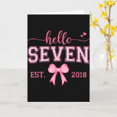 Hallo Zeven Gesticht 2018 Coquette Strik 7e Verjaa Kaart (Gele Bloem)