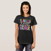 hallo zevende graad 7e eeuw kleurstoflooster terug t-shirt (Voorkant volledig)