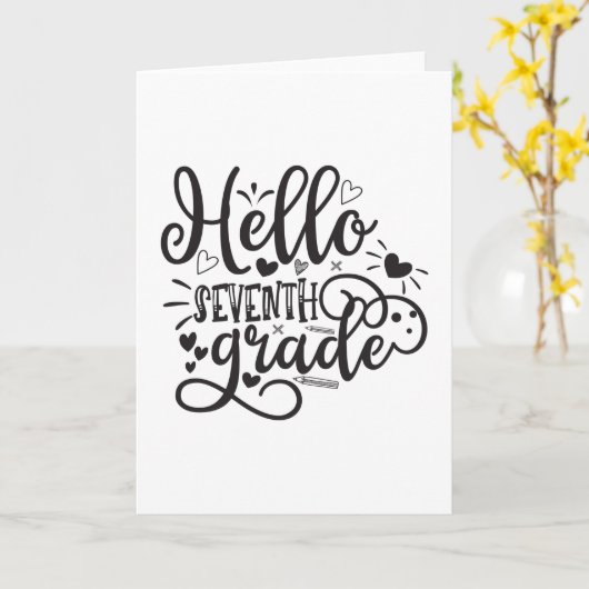 hallo zevende graad kaart (Gele Bloem)