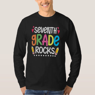 Hallo Zevende Klas Rocks Zevende Klas Eerste Dag T-shirt