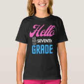 Hallo Zevende klas, terug naar school T-shirt (Voorkant)