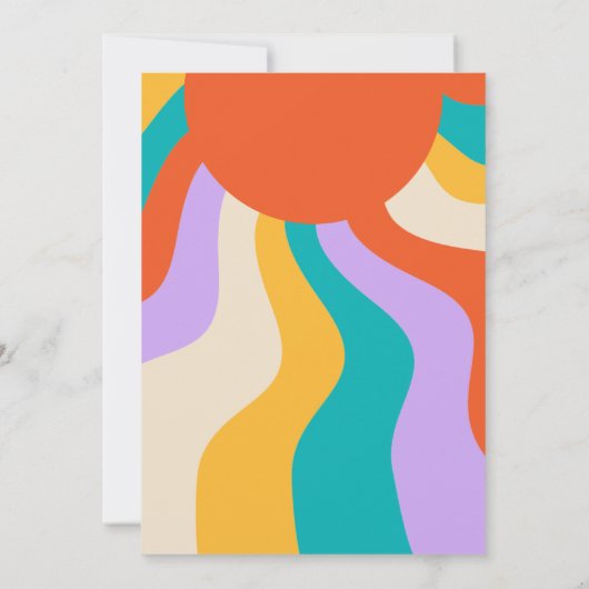 Hallo Zeventig Groovy 70's Verjaardagsfeest Kaart (Achterkant)