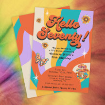 Hallo Zeventig Groovy 70's Verjaardagsfeest