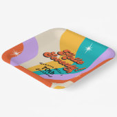 Hallo Zeventig Groovy 70's Verjaardagsfeest Papieren Bordje (Gebogen)