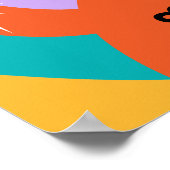 Hallo Zeventig Groovy 70's Verjaardagsfeest Poster (Hoek)