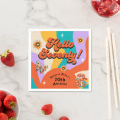 Hallo Zeventig Groovy 70's Verjaardagsfeest Servet (Insitu)