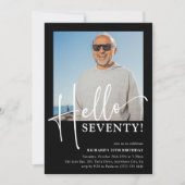 Hallo ZEVENTIG! Minimaal 70ste verjaardagsfeestje Kaart (Voorkant)