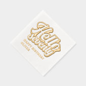 Hallo Zeventig moderne 70e verjaardag gepersonalis Folie Servetten (Rechts)