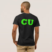 Hallo Zie je aangepaste typografie Bright Green Fu T-shirt (Achterkant volledig)