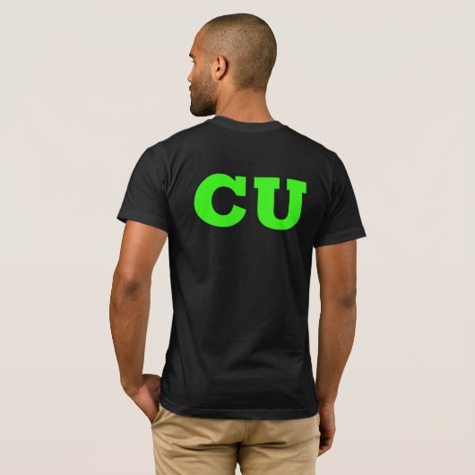 Hallo Zie je aangepaste typografie Bright Green Fu T-shirt (Achterkant volledig)