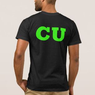 Hallo Zie je aangepaste typografie Bright Green Fu T-shirt